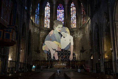 Grafiti El arte urbano entra en la Basílica del Pi de Barcelona de la