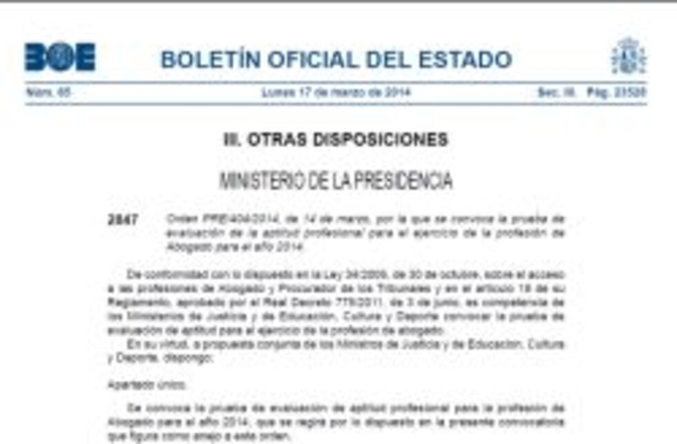 Convocadas las pruebas de evaluación para abogados 2014 así será el