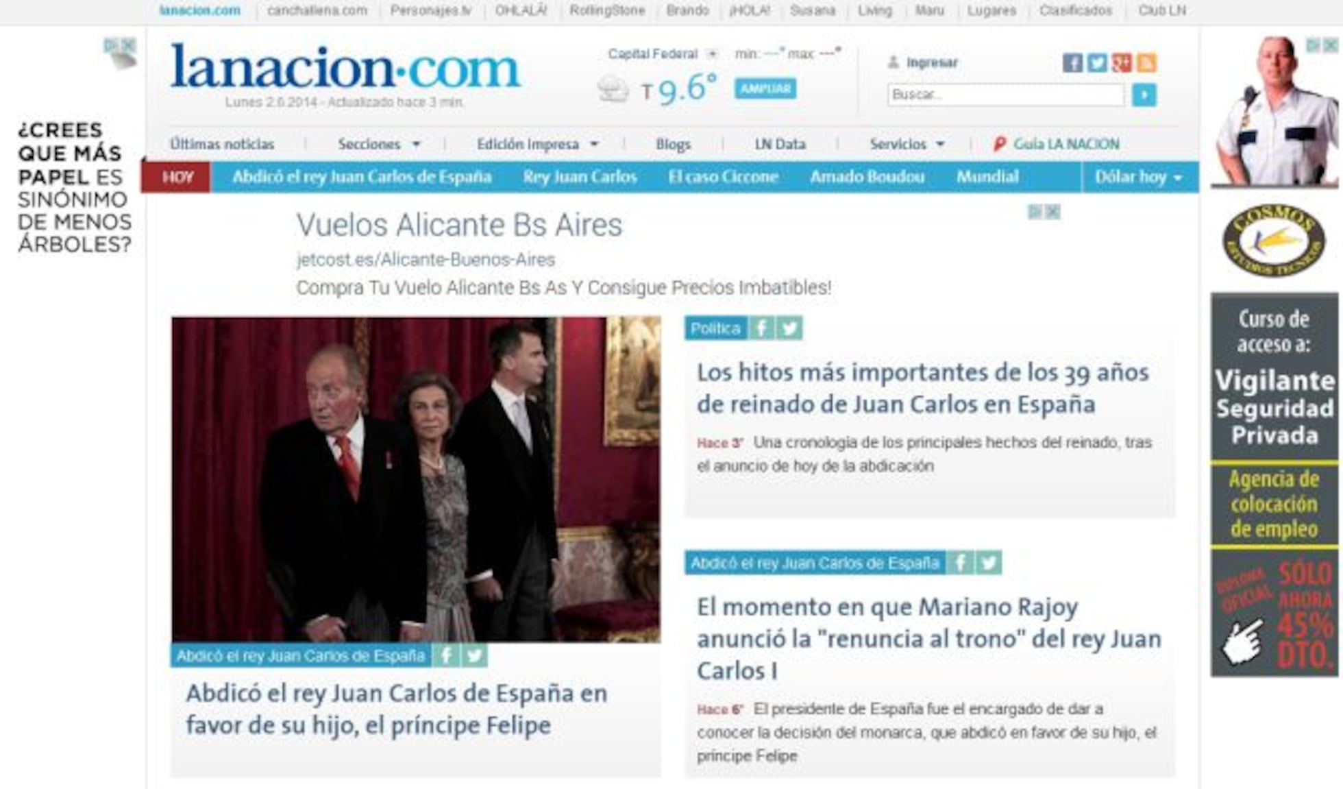 El Rey Abdica La Prensa Mundial Coincide En Sus Portadas El Rey