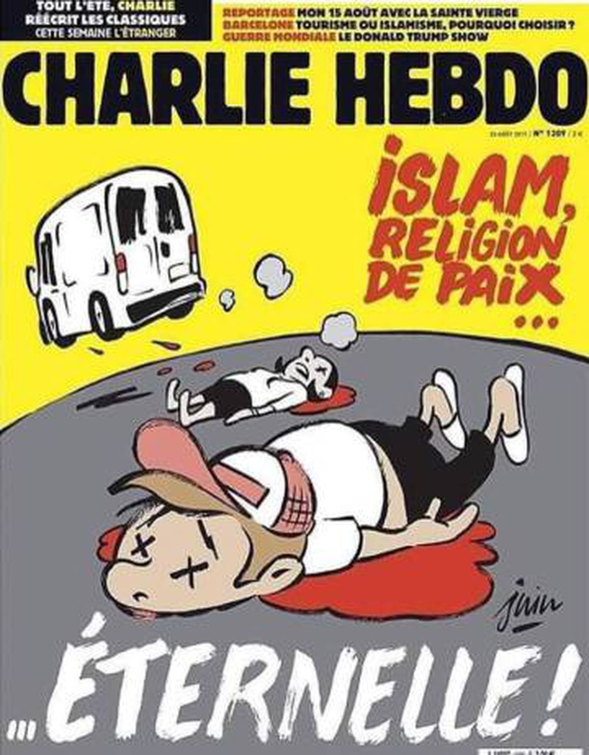 La portada de Charlie Hebdo sobre Barcelona siembra la polémica