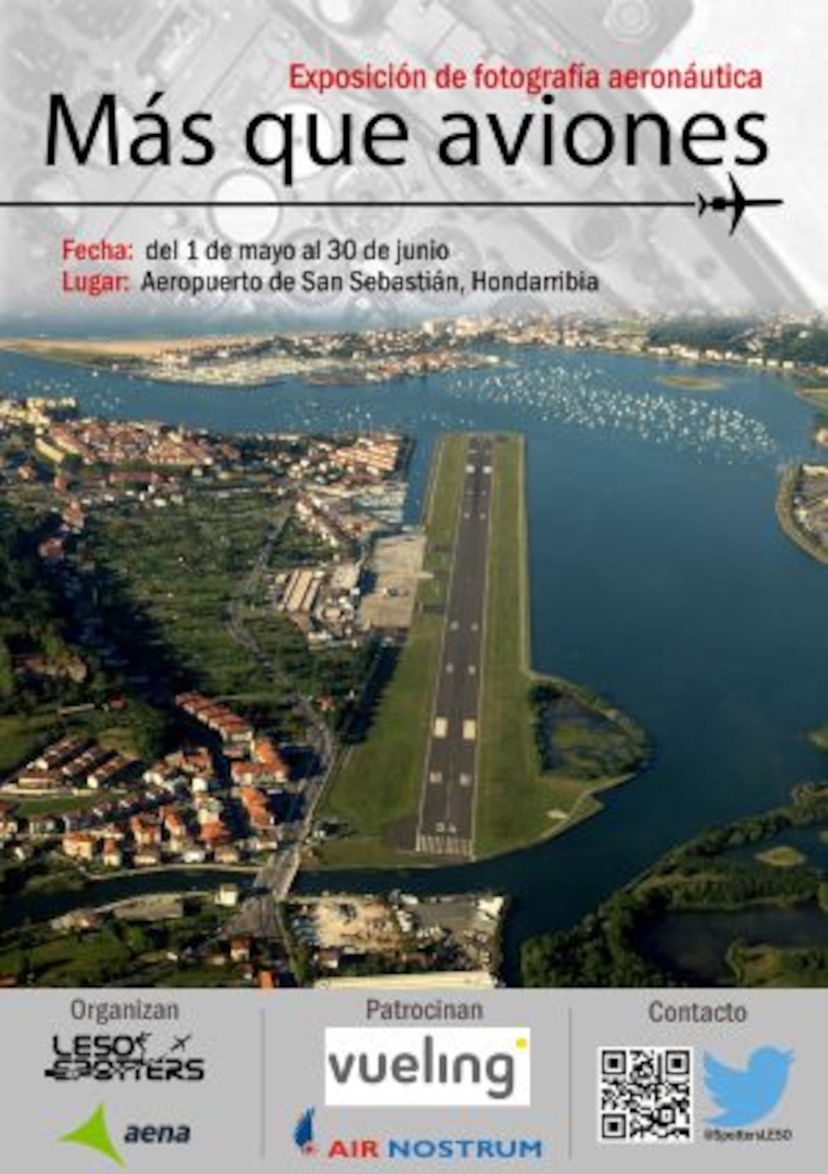 El aeropuerto de Hondarribia expone fotografías aeronáuticas País