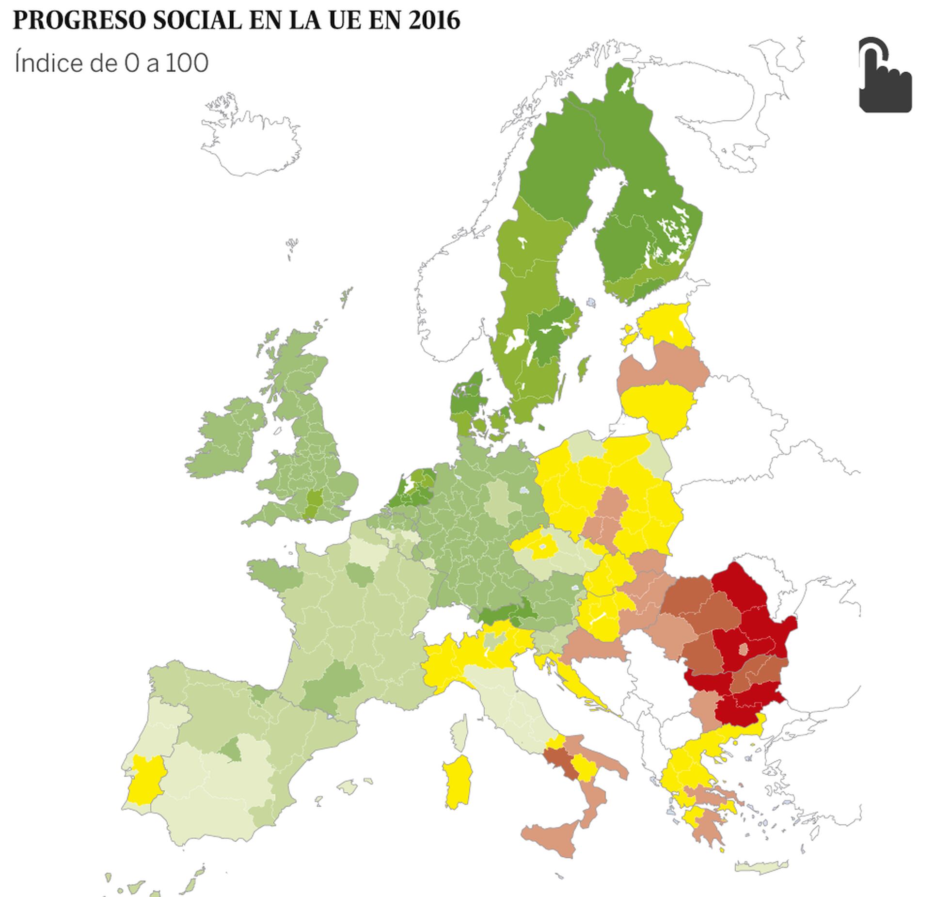 Un nuevo mapa de la desigualdad en la UE Economía EL PAÍS