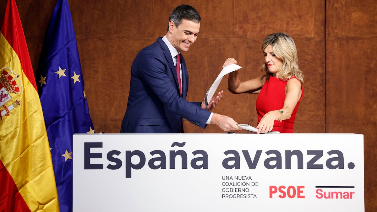 Investidura El PSOE Y Sumar Alcanzan Un Acuerdo De Gobierno Que