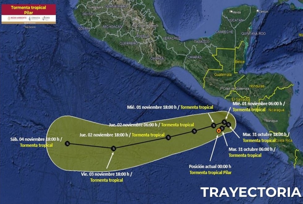 La tormenta tropical Pilar pone en alerta al sur de México por