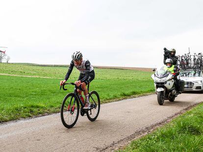 Pogacar, camino de la victoria en la Amstel Gold Race, el pasado domingo.