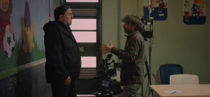 Oriol Junqueras, junto al periodista Jordi Évole, en una reciente entrevista.