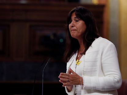 La diputada de Junts per Cataluña Laura Borrás, en el pleno del Congreso de este miércoles.