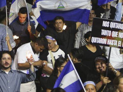 Protesta en Managua, Nicaragua, contra el gobierno, el pasado miércoles.