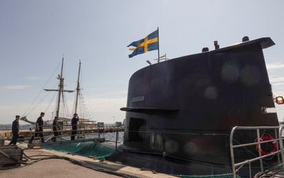 El submarino sueco 'HMS Gotland', a finales de mayo en la base naval de Karlskrona.