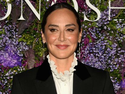 Tamara Falcó posa para los medios el pasado martes en el Teatro Real.