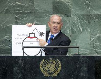 Netanyahu, en la Asamblea General, en 2012