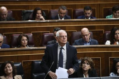 El ministro de Exteriores, Josep Borrell, el miércoles en el Congreso.