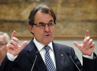 El presidente de la Generalitat de Catalu&ntilde;a, Artur Mas