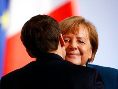 Merkel y Macron firman en Aquisgrán un nuevo acuerdo de cooperación franco-alemán