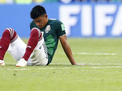 El mexicano Gallardo, durante el Mundial de Rusia.