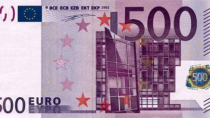 Un billete de 500 euros.