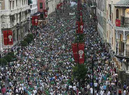 Los seguidores del Betis en las calles de Sevilla