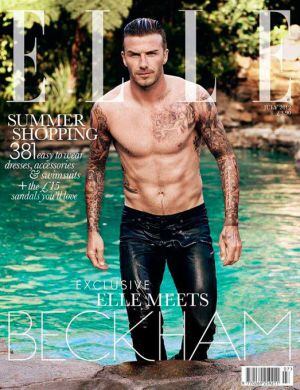 David Beckham, en una de las portadas de la edición británica de 'Elle'.