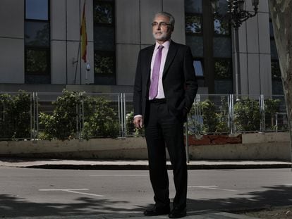 Juan Carlos Lentijo, presidente del Consejo de Seguridad Nuclear (CSN), el jueves en la sede de este organismo en Madrid.
