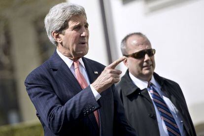 John Kerry, este lunes en Lausana. 