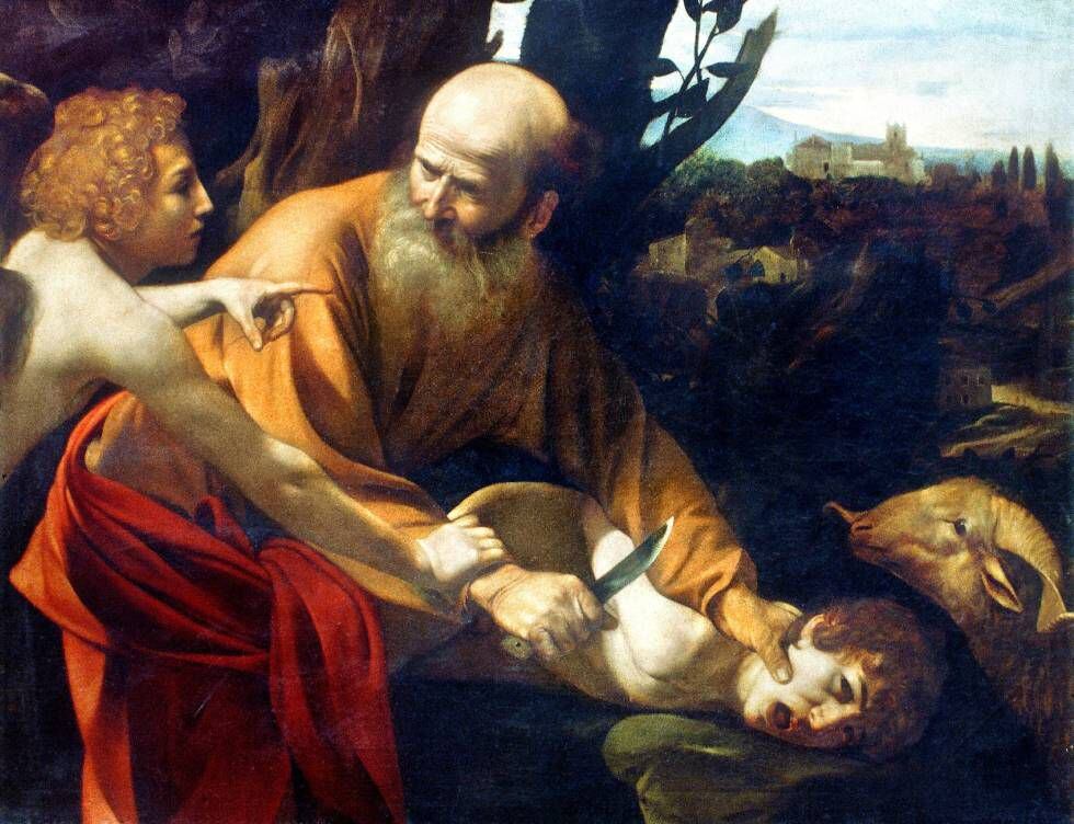 'El sacrificio de Isaac', de Caravaggio (1603).