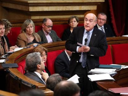 Boi Ruiz, consejero de Salud, en la sesión ordinaria en el Parlament.