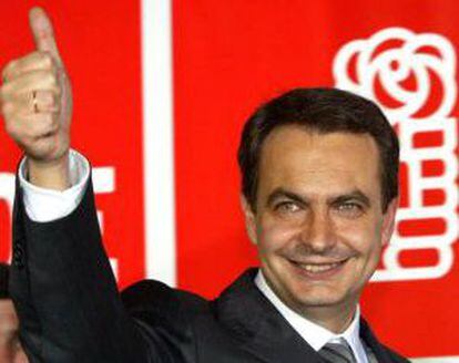 Rodríguez Zapatero, el 14 de marzo de 2004, día de su primera victoria electoral.