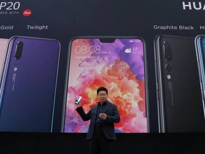 Presentaci&oacute;n del terminal P20 de Huawei con triple c&aacute;mara.