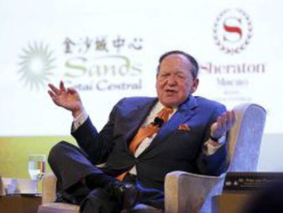 El magnate estadounidense Sheldon G. Adelson, presidente y consejero delegado de Las Vegas Sands Corp.