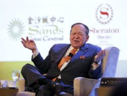 El magnate estadounidense Sheldon G. Adelson, presidente y consejero delegado de Las Vegas Sands Corp.