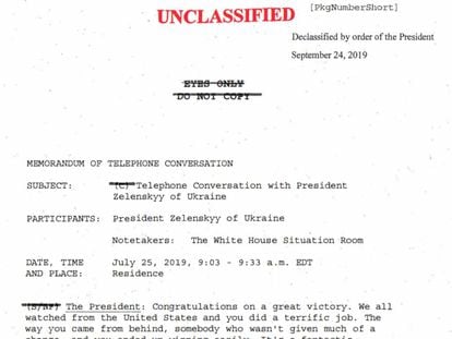 Documento | La conversación desclasificada entre Trump y Zelenski sobre Biden