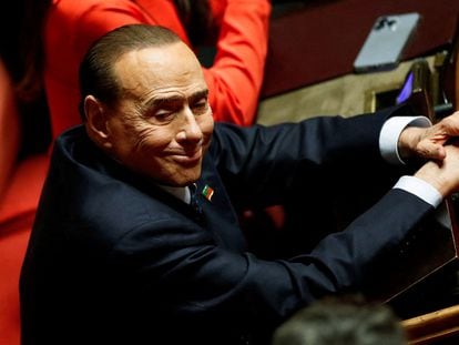 El líder de Forza Italia, Silvio Berlusconi, en el Senado italiano, el pasado 13 de octubre.
