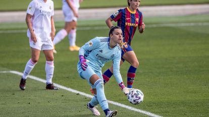 Misa Rodríguez, durante un Madrid-Barça el pasado octubre en Valdebebas.