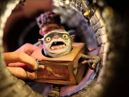 Momento del rodaje de Boxtrolls