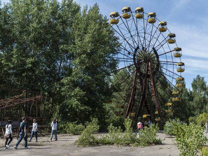 La noria del parque de atracciones de Prípiat (Ucrania). 