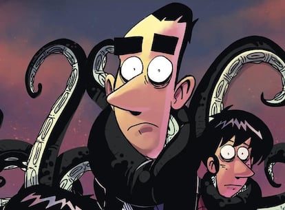 Detalle de la portada de' Un pulpo en la garganta', de Zerocalcare, editado por Reservoir Books.