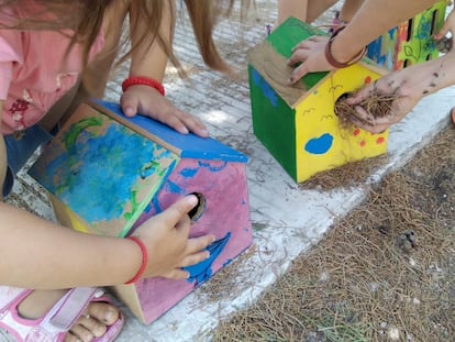Actividad de los talleres de Educar en paisaje.