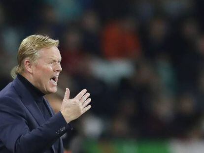 Ronald Koeman, en el último duelo ante Bielorrusia.