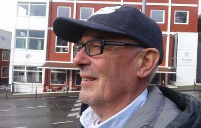 El escritor J&oacute;gvan Isaksen, en T&oacute;rshavn, la capital las Islas Feroe