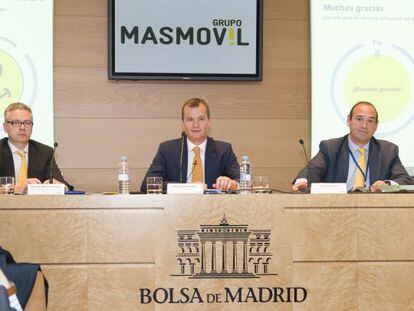 Presentación de las cuentas de MásMóvil en la Bolsa de Madrid.