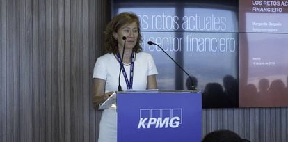 Margarita Delgado, subgobernadora del Banco de España, en las jornadas de KPMG en Madrid.