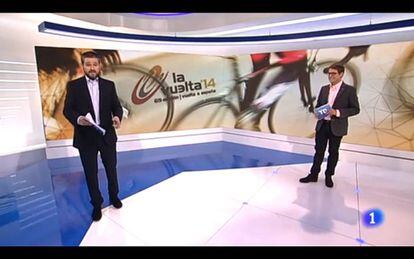 Marc Mart&iacute;n, a la izquierda, en una imagen del &#039;Telediario&#039; de TVE.