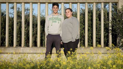 Alicia y Diogo Rodríguez, en Algeciras.