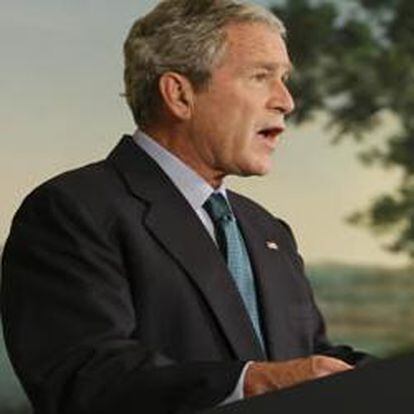 George W. Bush durante una comparecencia en la Casa Blanca.
