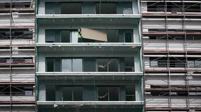 Viviendas en construcci&oacute;n en Barcelona.