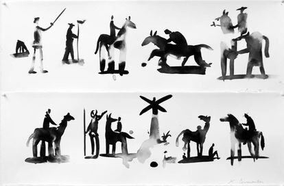 Una sèrie d’il·lustracions sobre el Quixot amb tinta xinesa de Xano Armenter (2016).