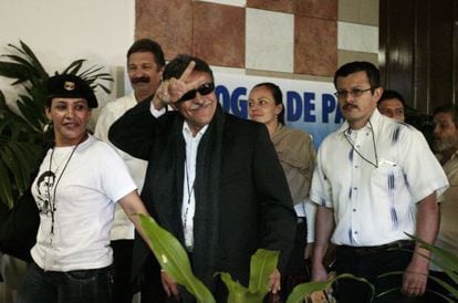 Jesús Santrich, en La Habana, durante el proceso de negociación de paz, en 2016.