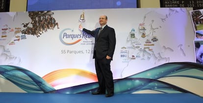 Fernando Eiroa, presidente de Parques Reunidos, en el reestreno d ela compañía en la Bolsa española.