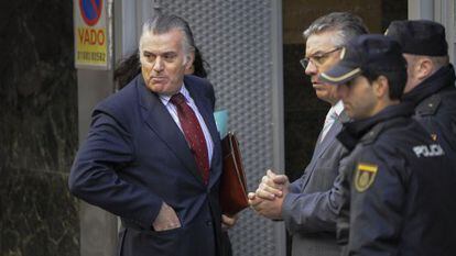 Luis B&aacute;rcenas, a su llegada a la Audiencia Nacional en febrero.