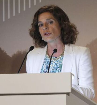 La alcaldesa de Madrid, Ana Botella, durante su intervención ayer el II Foro Global de Sostenibilidad.